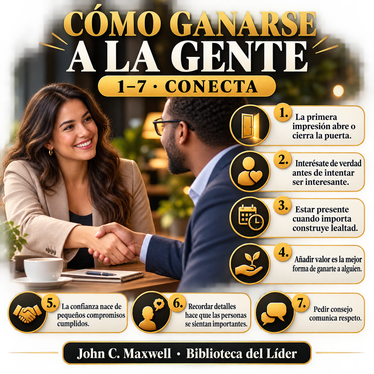 Infografía existente: Cómo ganarse a la gente